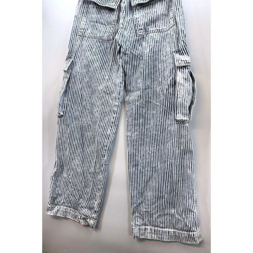 Wild Fable Striped Baggy Cargo Jeans Sz 00 Y2K Skater Utility Streetwear - Picture 12 of 13